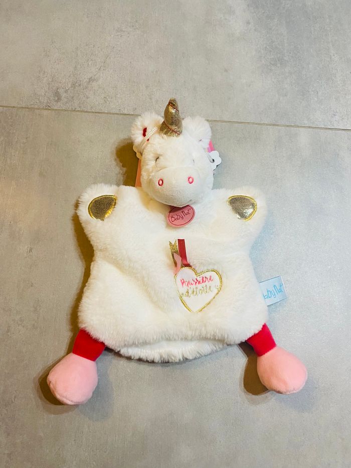 Marionnette licorne babynat neuve