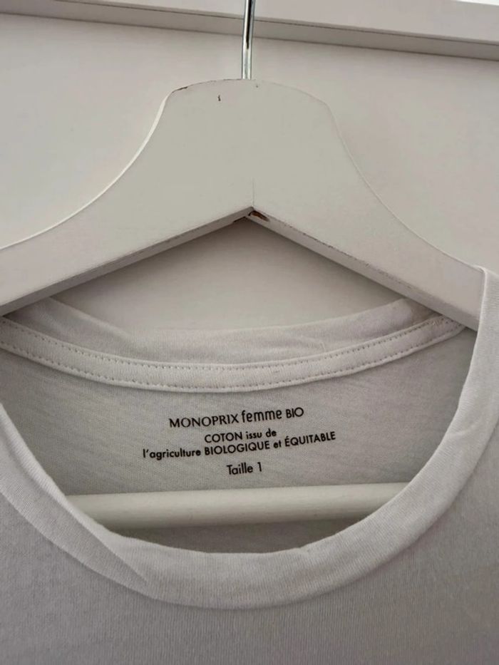 Beau T-Shirt en coton bio Monoprix 🌸 taille 1 - 36 - S - photo numéro 7