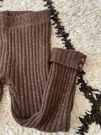 Legging marron moucheté côtéle 24 mois kiabi 