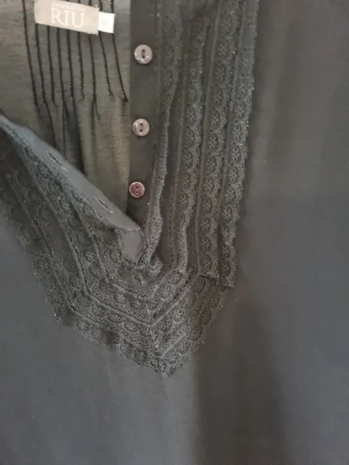 Blouse noire transparente Jacqueline riu - photo numéro 2