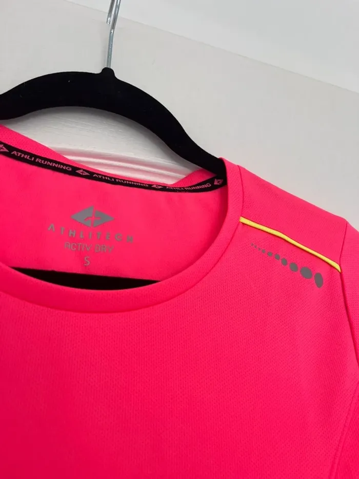 Tee shirt sport rose fluo - photo numéro 3