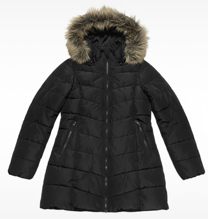 Doudoune Longue/Mi-longue Only Noire - Capuche Fourrure - Taille S