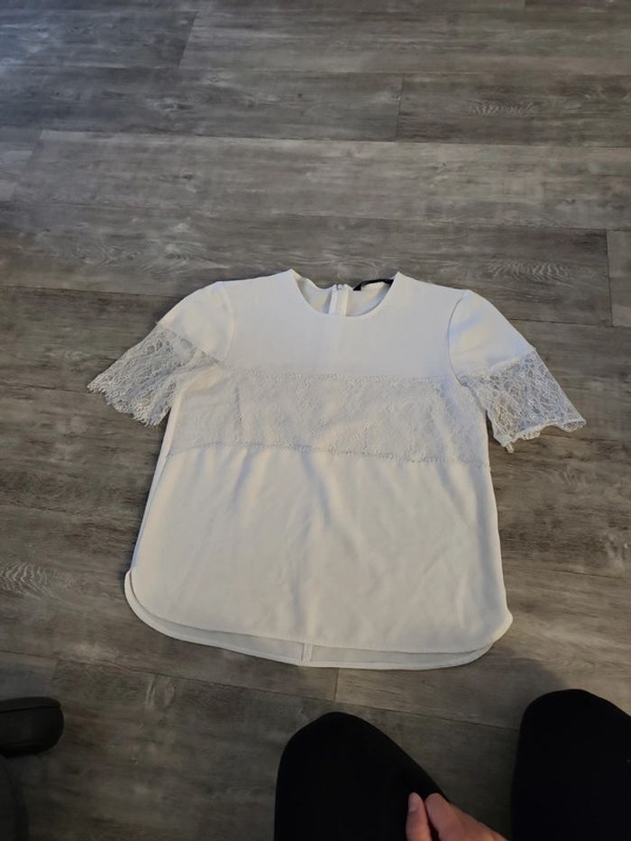 Tee-shirt blouse zara xs blanc
