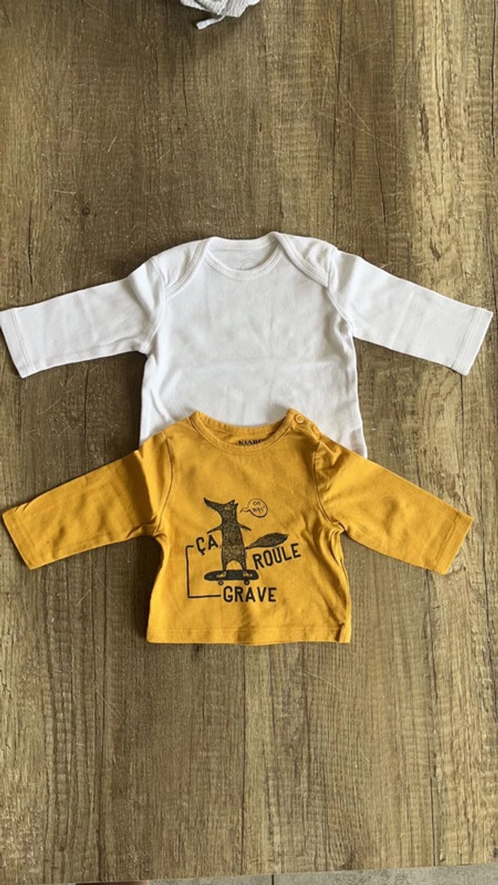 Tee shirt manche longue 1 mois kiabi