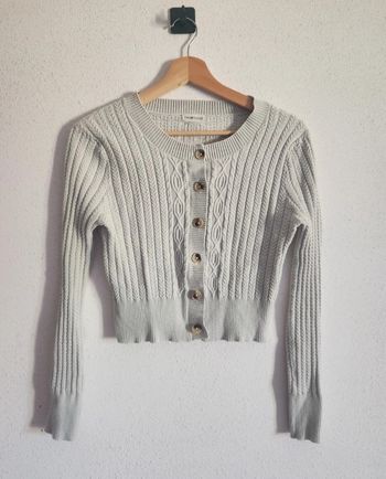 Gilet blanc torsadé Cache Cache – taille M (taille petit, convient S)