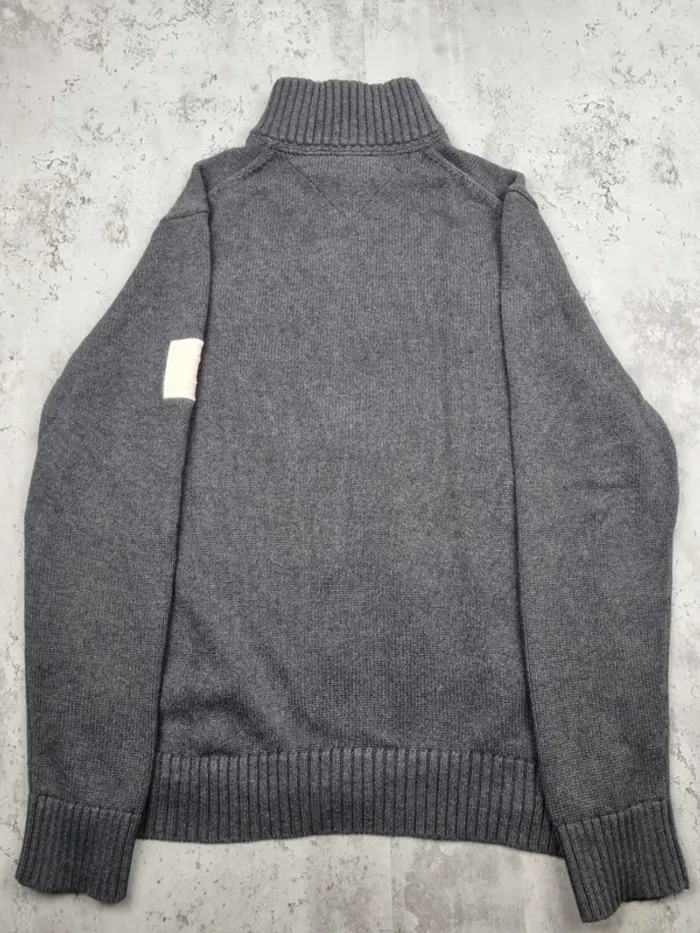 Gilet zippé Tommy Hilfiger gris – Taille L Hommes (mesures en photos) - photo numéro 4