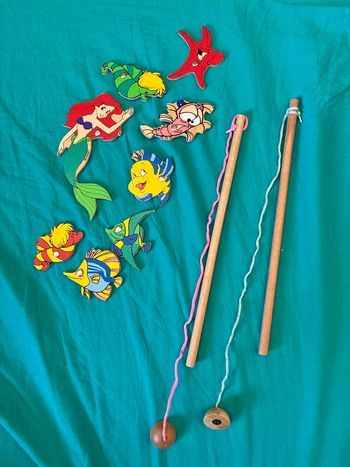 Jeu de pêche la petite sirène ariel vintage Disney