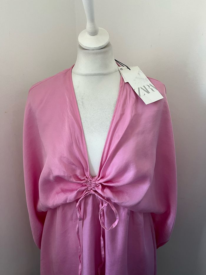 Robe ruse col en V Zara S neuve - photo numéro 3