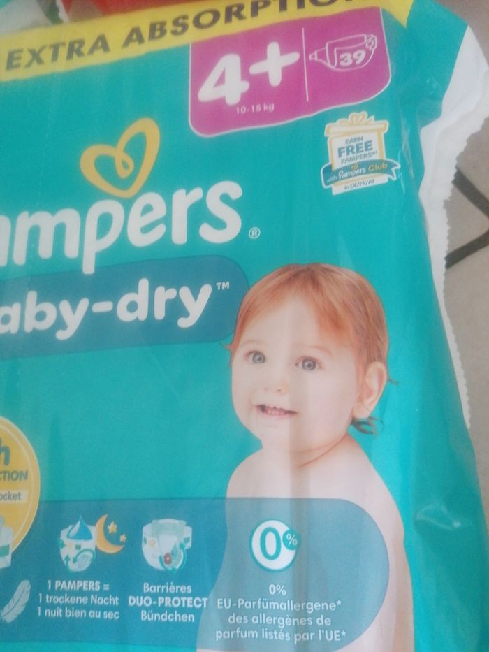 Pampers maxipack babydry taille 4 plus total 78 couches - photo numéro 2