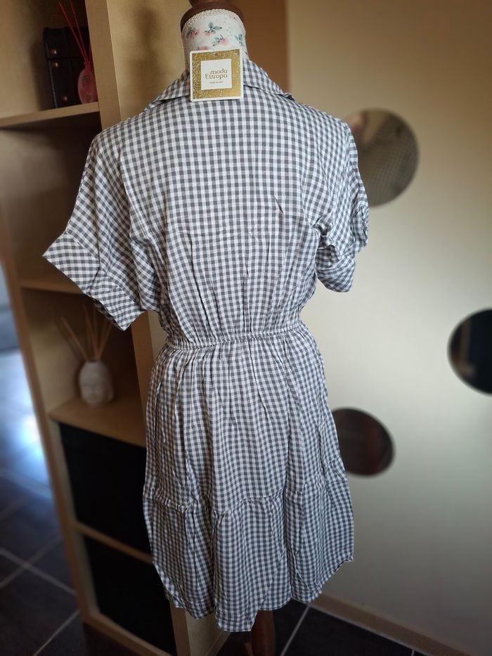 Robe vichy grise neuve étiquetée - photo numéro 2