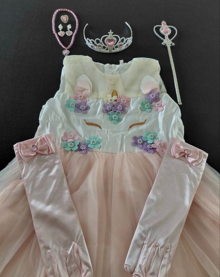 Déguisement licorne rose et accessoires 4-7ans - photo numéro 6