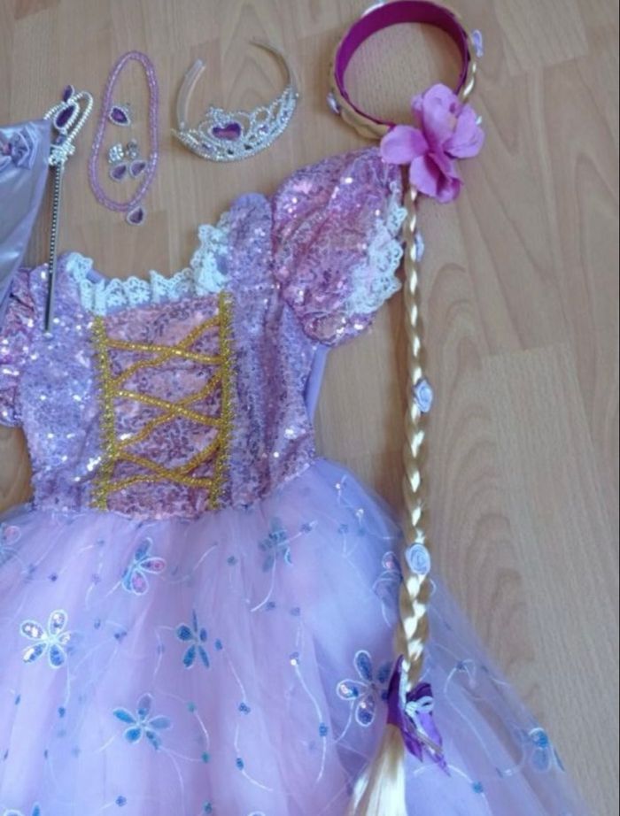 Déguisement princesse raiponce paillette 5-6ans - photo numéro 7