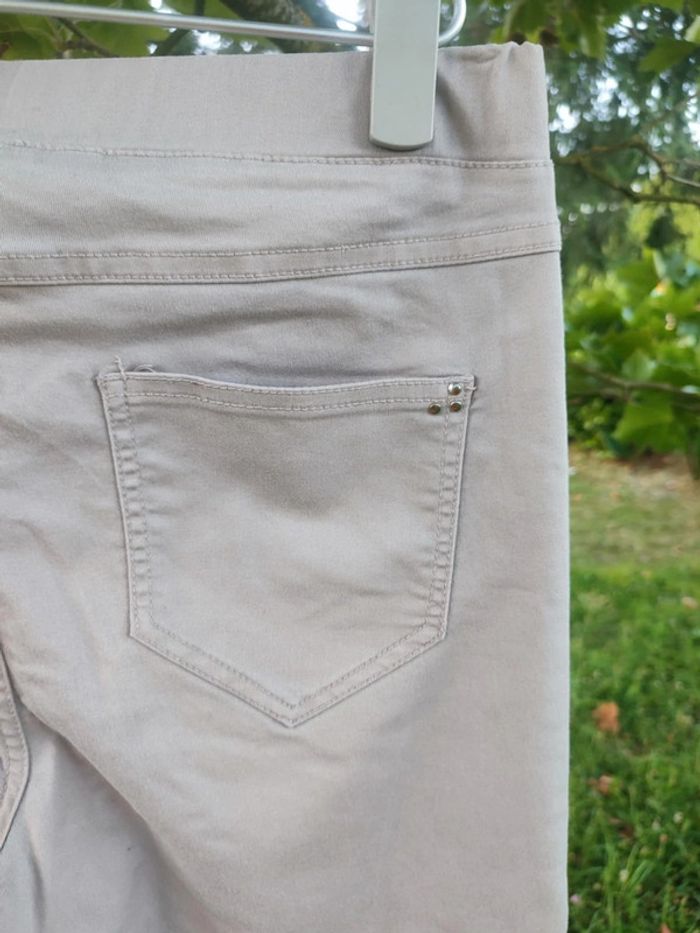 Pantalon beige taille élastique taille 36 - photo numéro 5