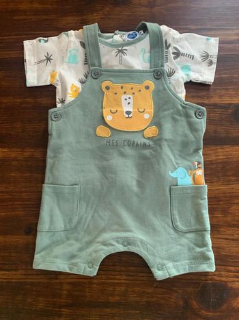 Salopette verte tigre