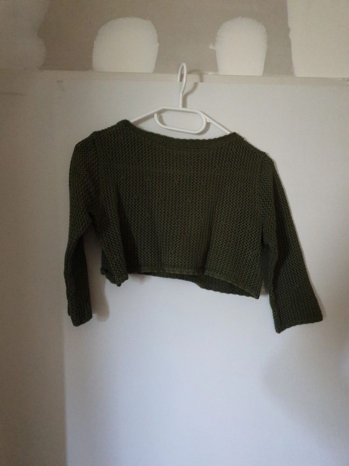 Ensemble top et mini pull kaki - photo numéro 4