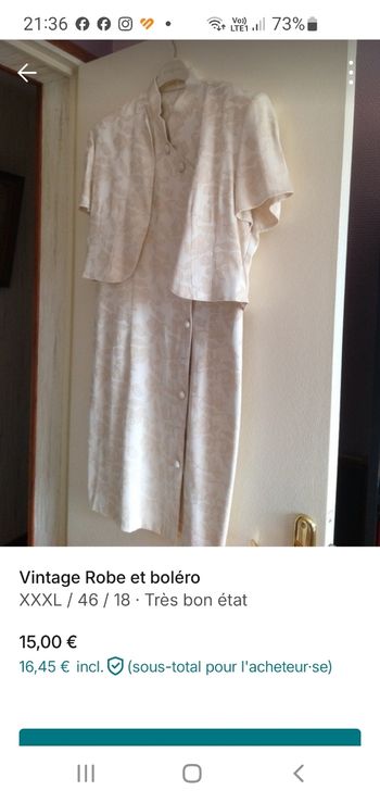 robe  et boléro vintage parfait état