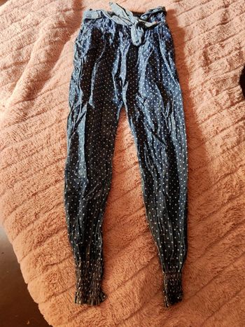 Pantalon femme à pois hippie bohème