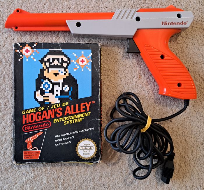 🎮 Hogan's Alley en boite + pistolet Zapper Nintendo NES