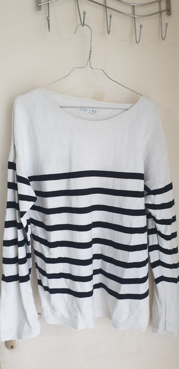 Pull rayures noir primark L