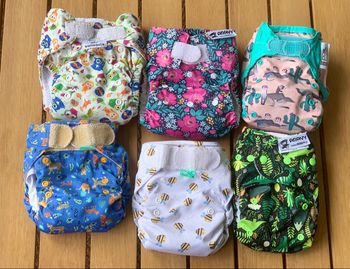 Lot couches lavables TE1 Totsbots Anavy Bamboolik Close Pop In
