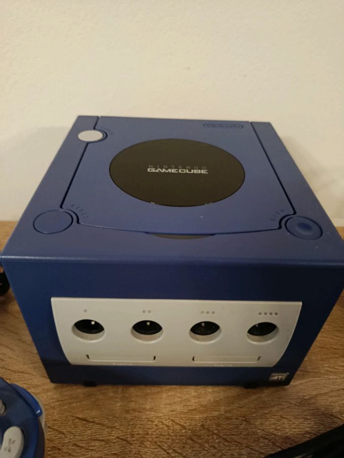 Nintendo GameCube violette manette câble et carte mémoire - photo numéro 4