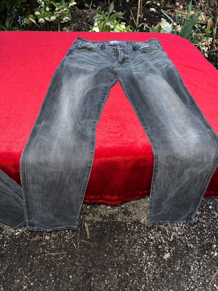 Lot de 4 jeans noir T 40 avec élasthanne - photo numéro 13