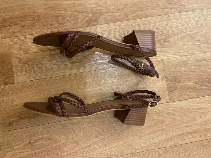 Sandales en cuir femme 38 - photo numéro 4