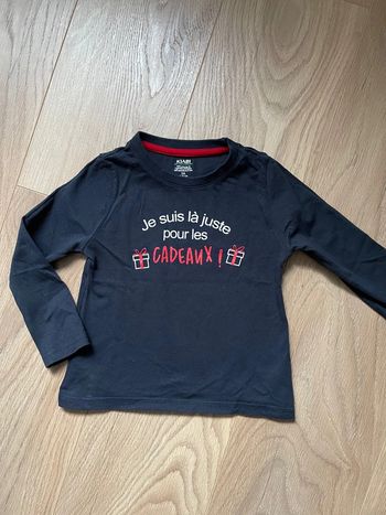 T-shirt manches longues noël garçon 3 ans