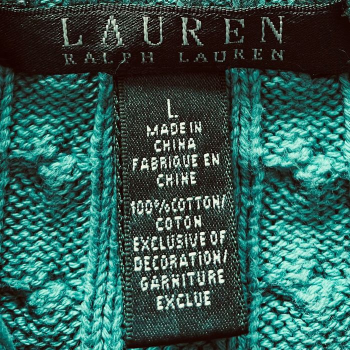 Gilet zip complet torsadé vert Lauren Ralph Lauren pour femme, taille L - photo numéro 5