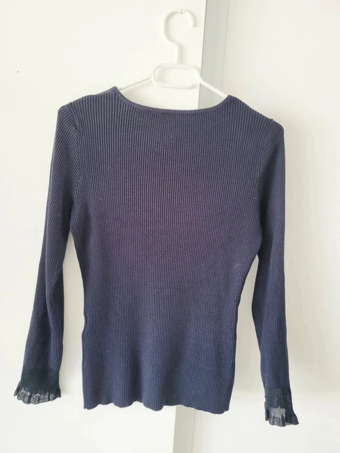 Pull Bleu Marine Femme Morgan – Taille L – Bon État - photo numéro 3