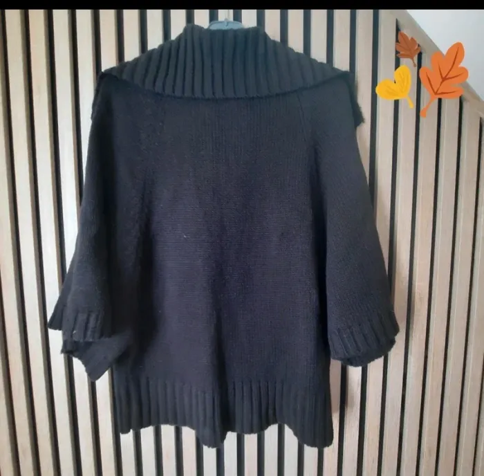 Veste chaude gilet cardigan noir Camaïeu T 38 - photo numéro 10