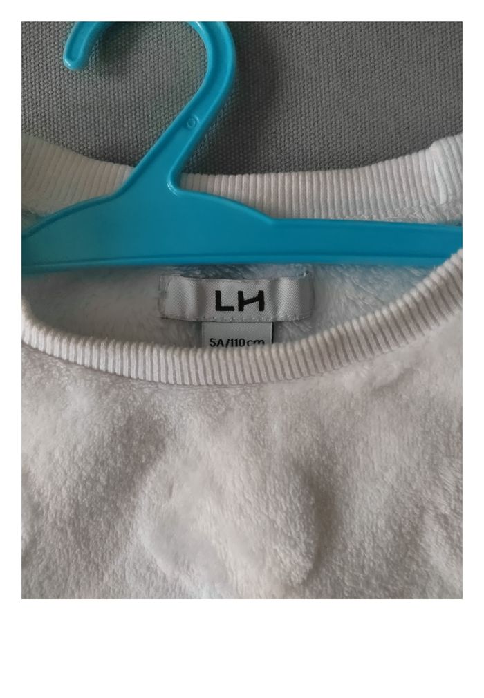 Pull blanc molletonné - photo numéro 2