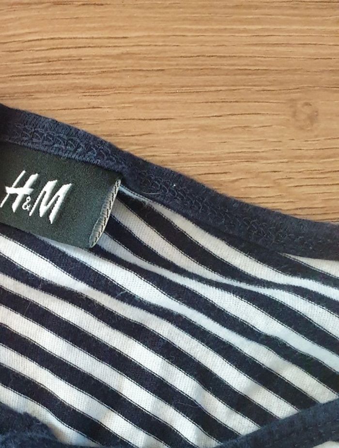 💙 Tee-shirt ML taille 36 S H&M #emyfleury_36homme - photo numéro 2