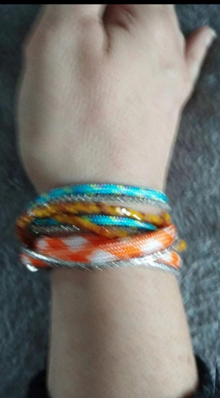 Bracelet aimanté orange bleu - photo numéro 4