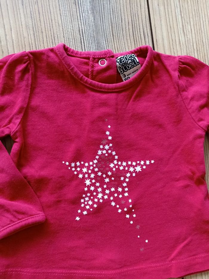 T-shirt manches longues fille 3 mois - photo numéro 2
