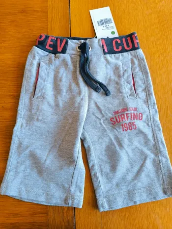 309485 short gris garçon 4 ans petites canailles