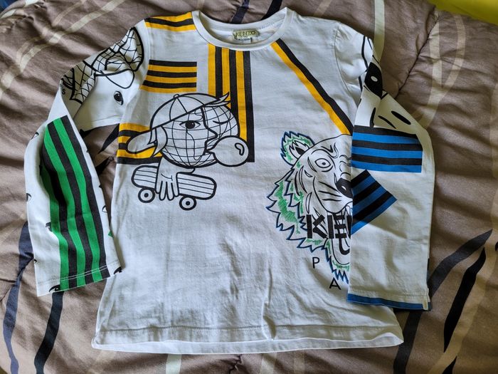 t-shirt Mlongue kenzo 8ans  (12e)