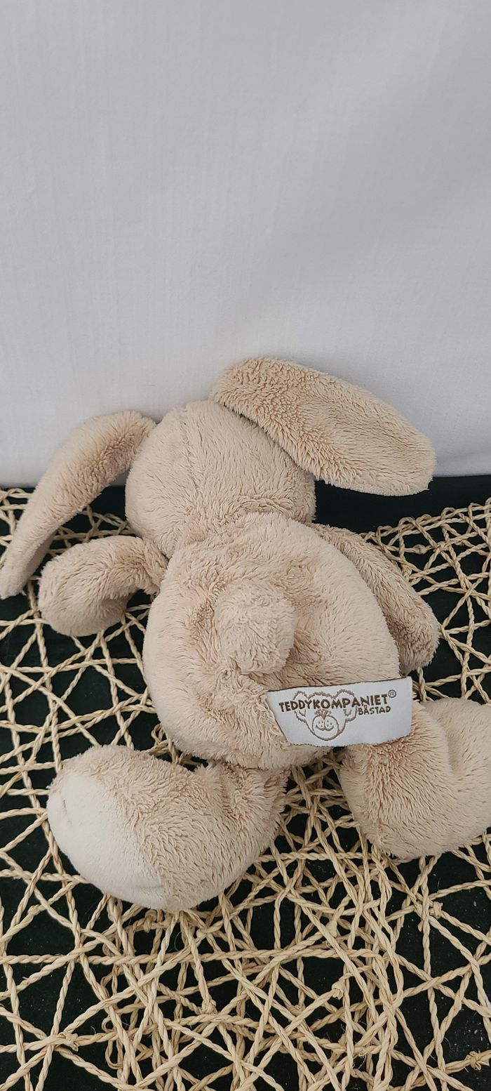 Doudou peluche lapin beige TEDDYKOMPANIET - photo numéro 3
