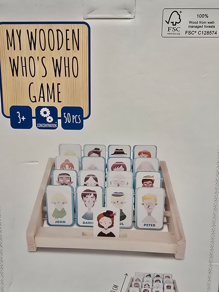 My wooden who s who game 3+