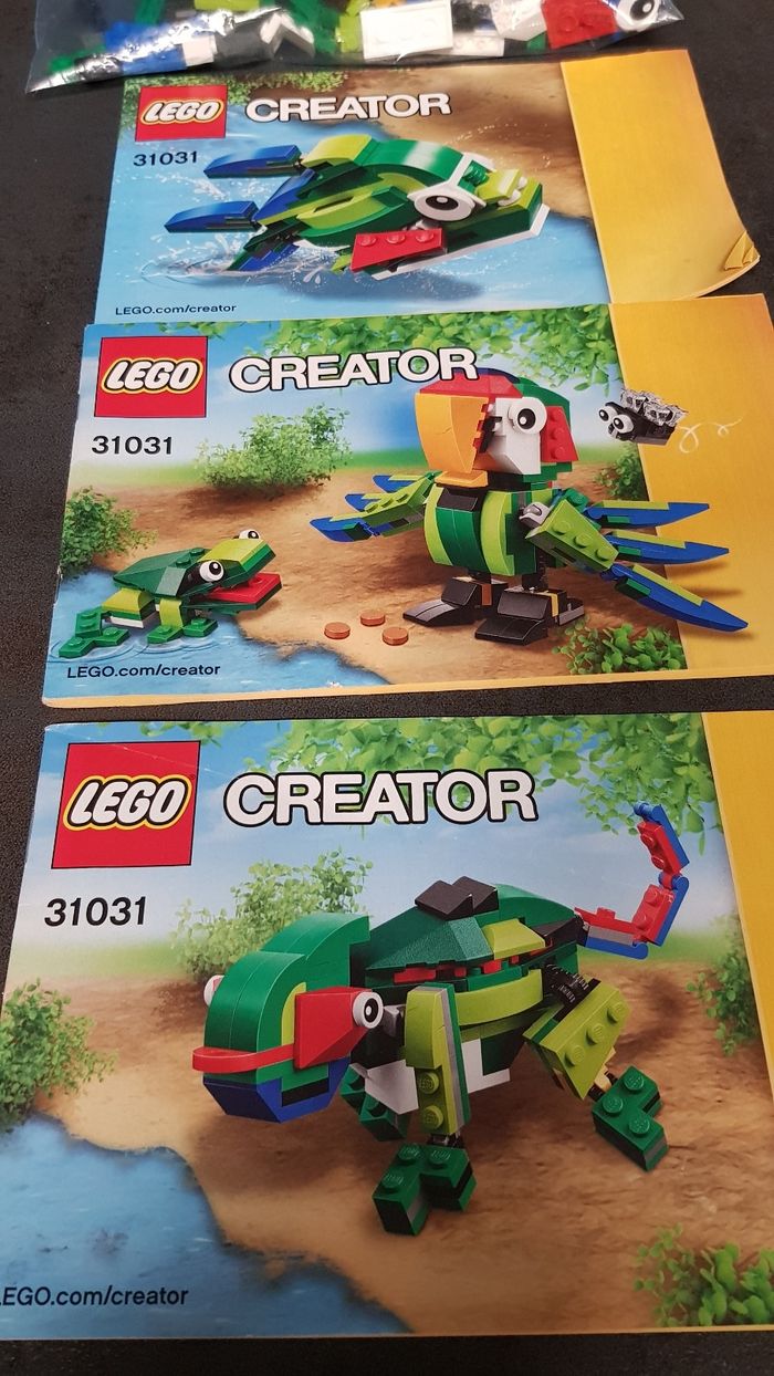 Lego creator 31031: les animaux de la forêt tropicale