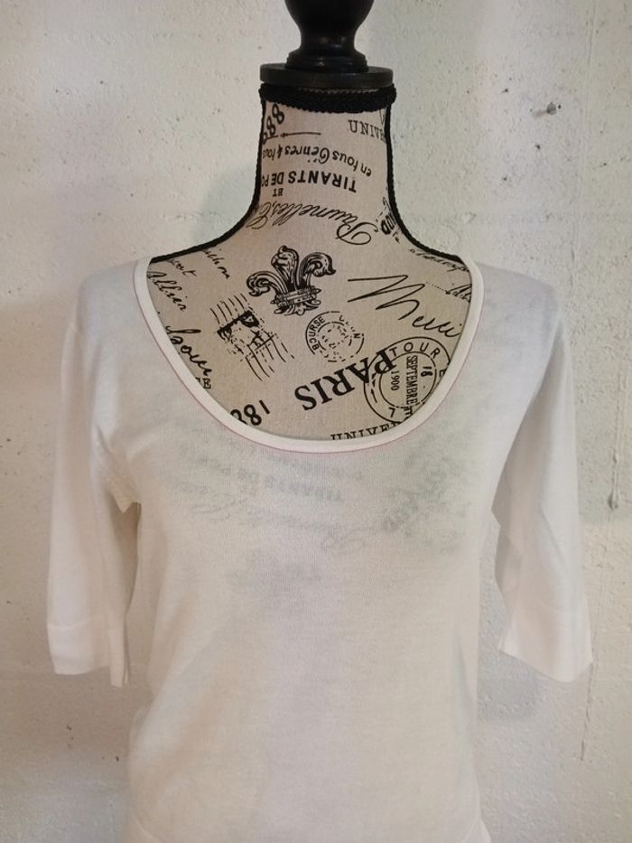 pull blanc Cacharel M - photo numéro 2