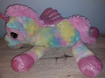 Grande peluche licorne multicolore
