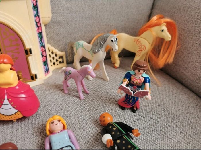 Lot de 15 playmobil geobra princesse chevaux licorne château - photo numéro 3