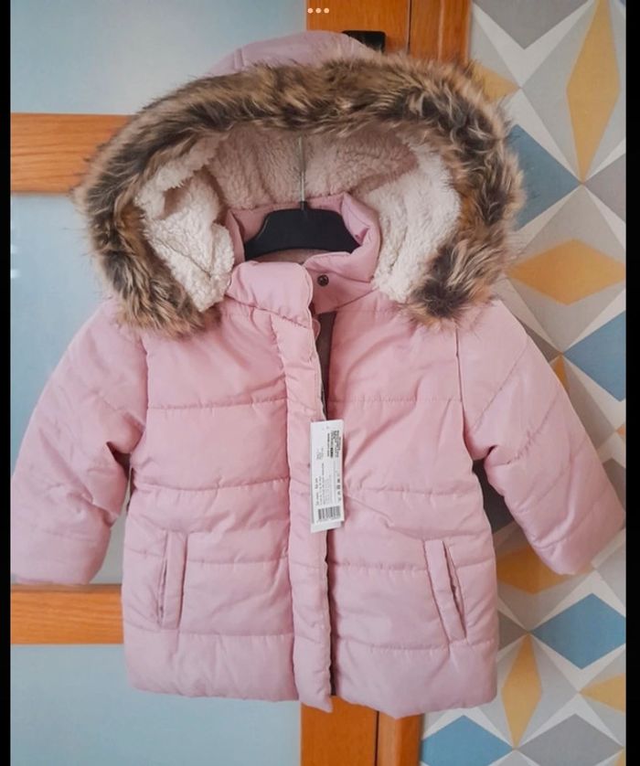 Manteau chaud à capuche déferlant hiver 24 mois Bout’chou