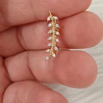 Boucle d'oreille individuelle en plaqué or