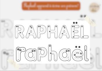 Affiche apprendre à écrire son prénom - nom de famille