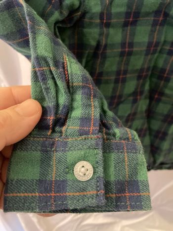 Chemise TEX Baby 36 mois carreaux vert bleu