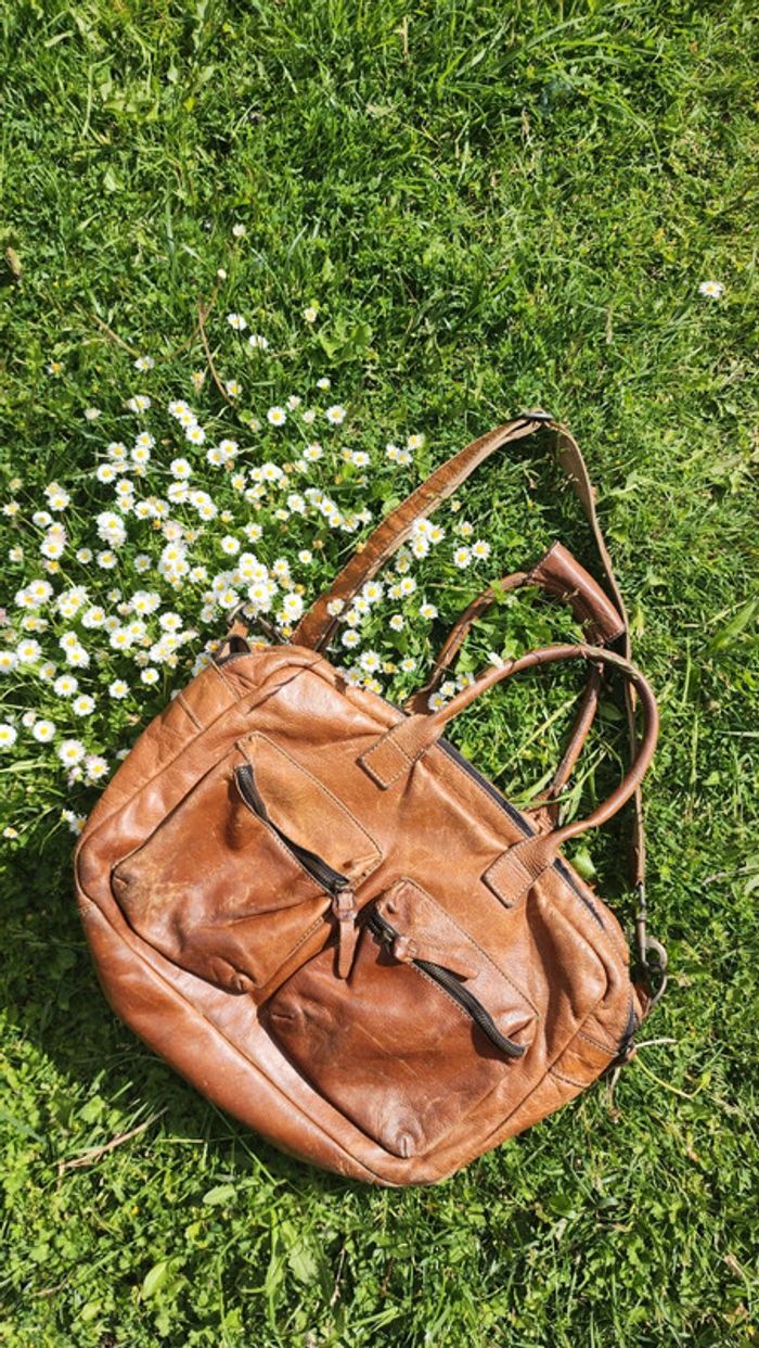 Joli sac en cuir vintage