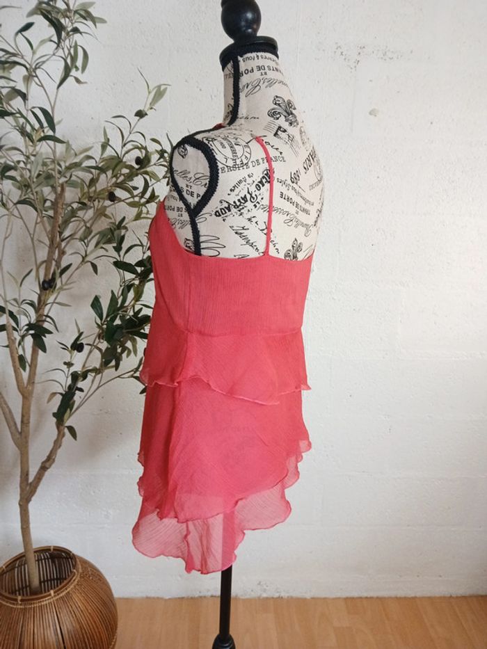 đ Superbe dĂ©bardeur rose fuchsia â Pastille menthe â Taille 40 â TrĂšs bon Ă©tat - photo numĂ©ro 7