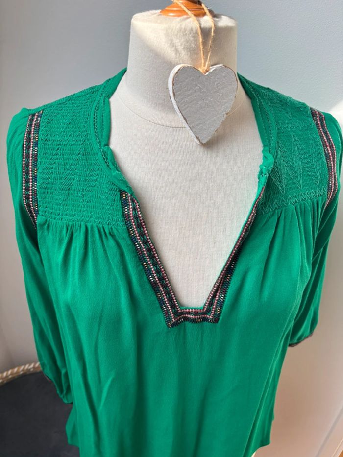 Blouse manches 3/4 vert Brésil  - Ba&sh - S - photo numéro 5